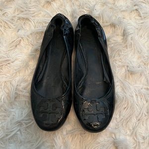 Tory Burch black patent ballet flats size 8.5